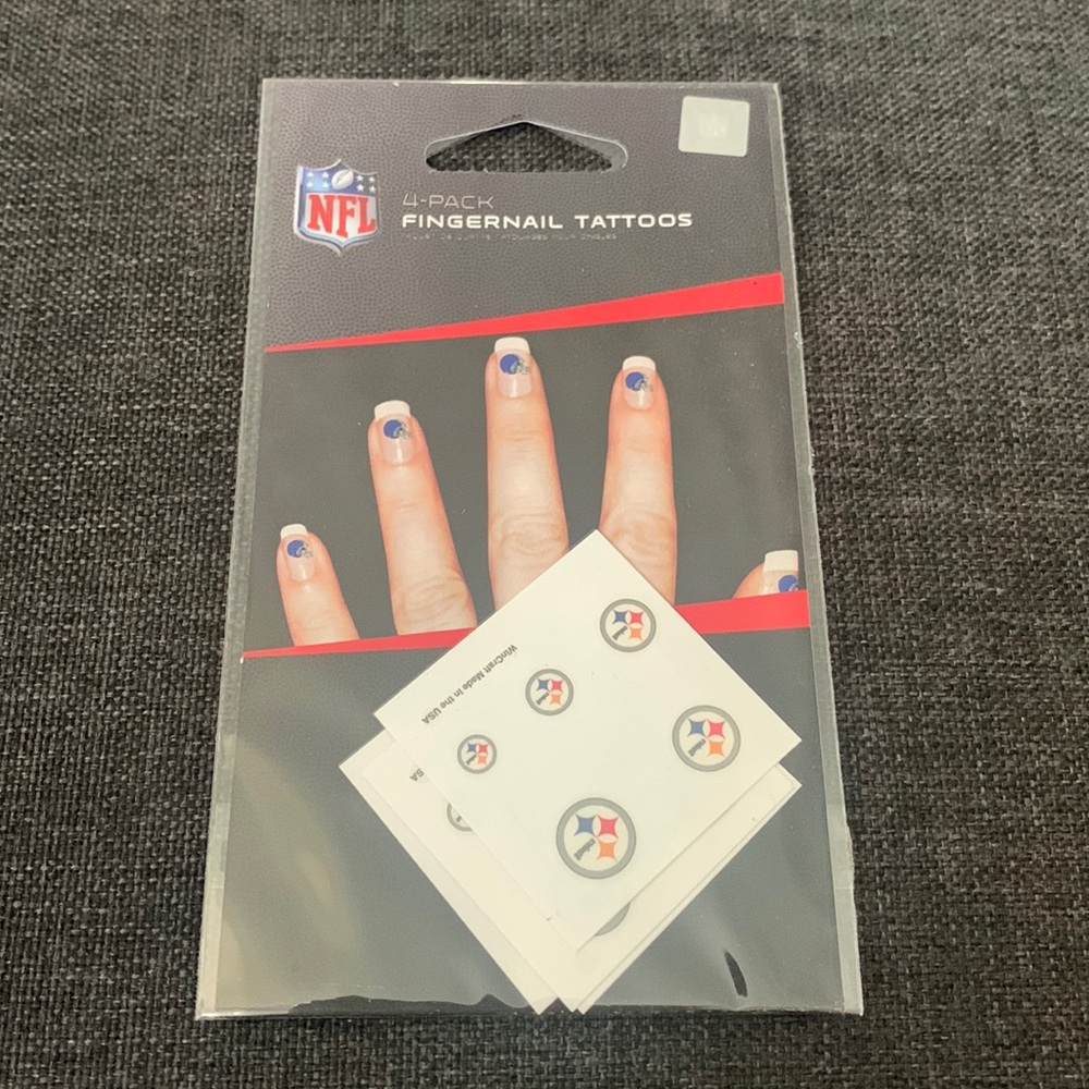 NFL Pittsburg Steelers 4-Pack Fingernail Tattoos